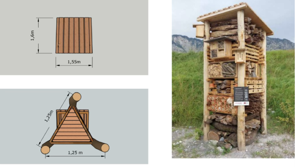 Insekthotel - cirka 3 meter højt